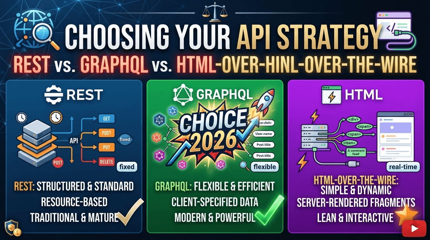 REST vs. GraphQL vs. HTML-Over-the-Wire: Choosing Your API Strategy in 2026